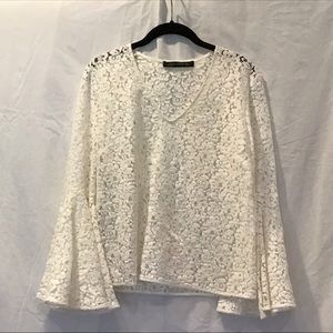 White Lace Zara Long Sleeve Top